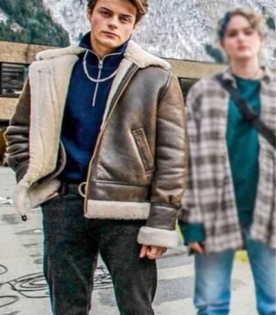Ragnarok Fjor Jutul Shearling Fur Brown Leather Jacket
