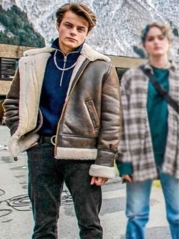 Ragnarok Fjor Jutul Shearling Fur Brown Leather Jacket
