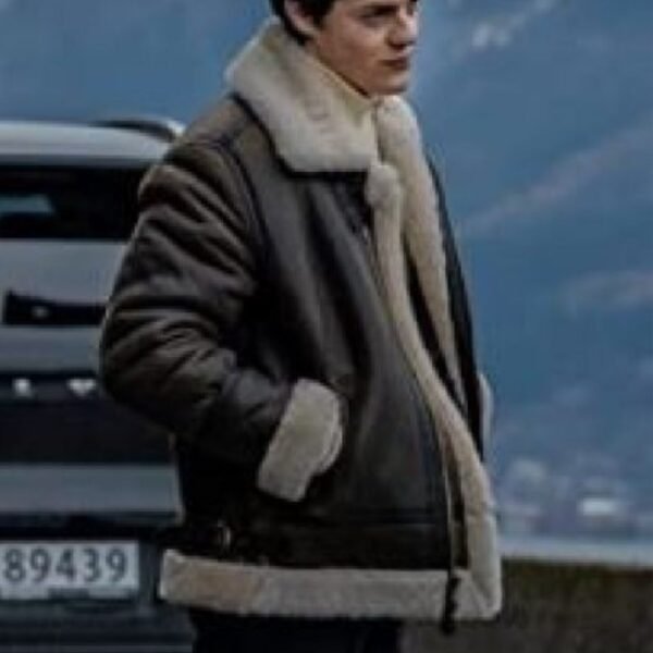 Ragnarok Fjor Jutul Shearling Fur Brown Leather Jacket