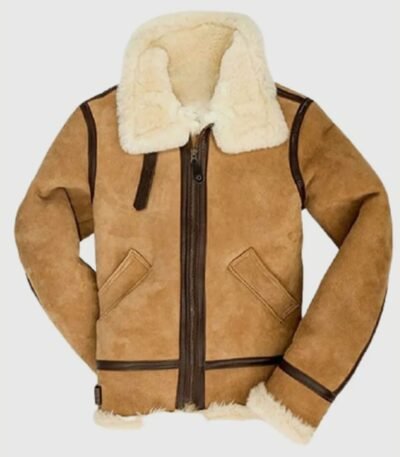 Randy Tan Brown Suede Leather SF Bomber Jacket