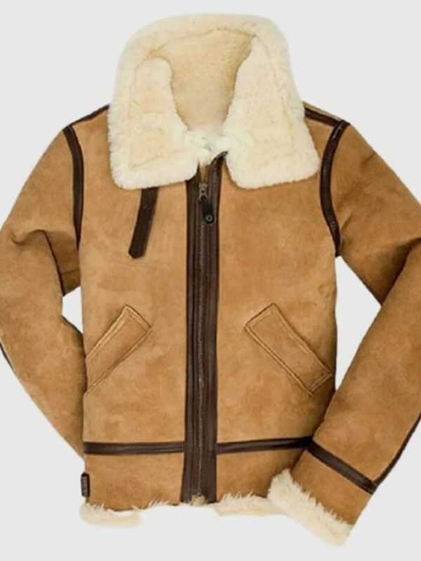 Randy Tan Brown Suede Leather SF Bomber Jacket