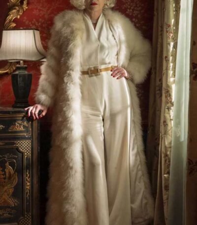 Ratched S01 Lenore Osgood White Fur Coat