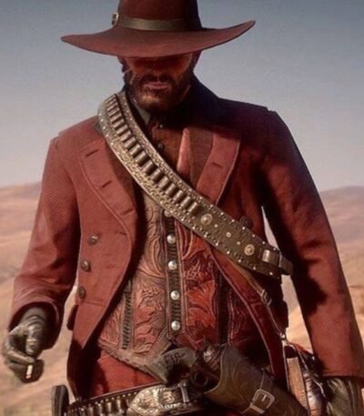 Red Dead Redemption 2 Frock Maroon Coat