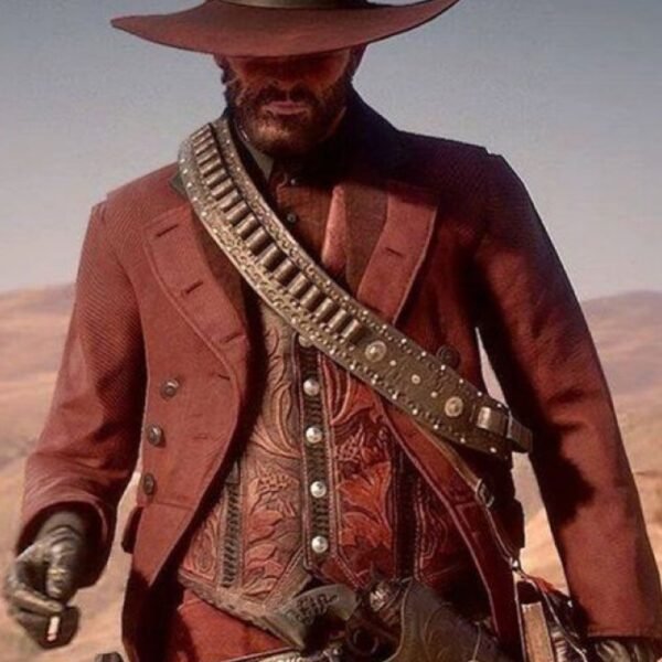 Red Dead Redemption 2 Frock Maroon Coat