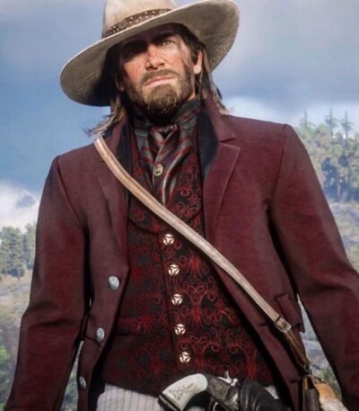Red Dead Redemption 2 Frock Maroon Coat