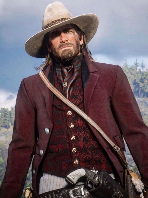 Red Dead Redemption 2 Frock Maroon Coat