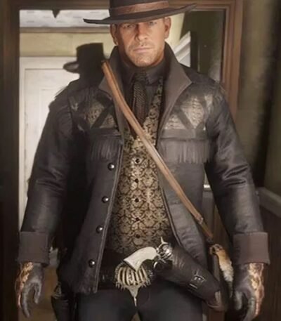Red Dead Redemption 2 Gunslinger Black Fringe Jacket