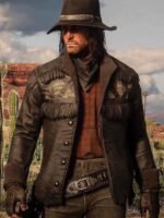 Red Dead Redemption 2 Gunslinger Black Fringe Jacket