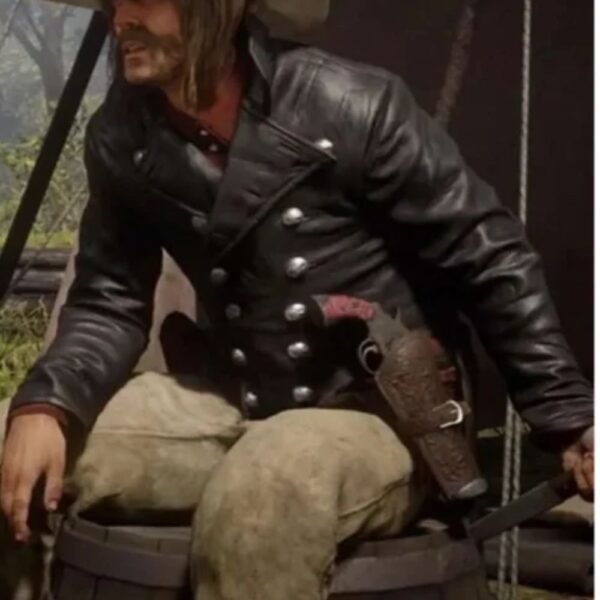 Red Dead Redemption 2 Micah Bell Tail Black Leather Jacket