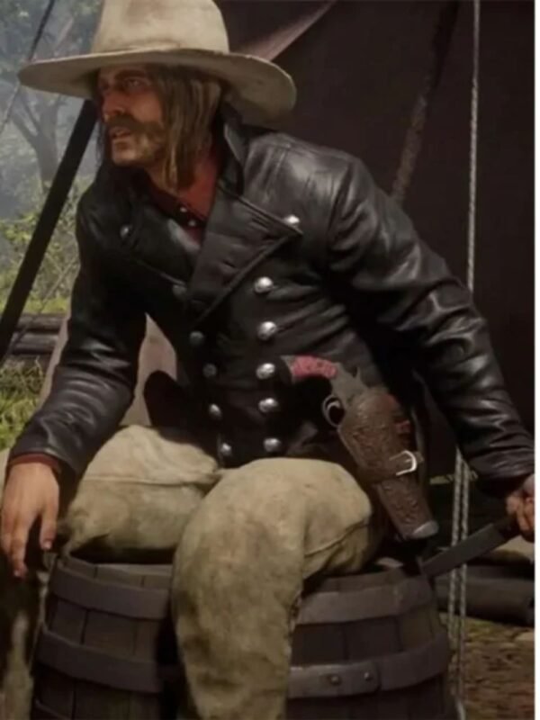 Red Dead Redemption 2 Micah Bell Tail Black Leather Jacket