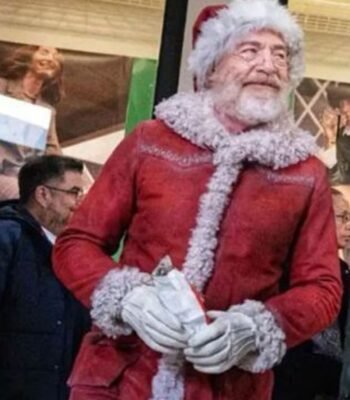 Red One JK Simmons Santa Claus Suede Jacket