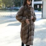 Regina Grey Mink Fur Long Coat