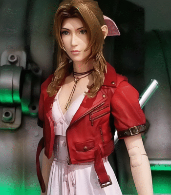 Remake Aerith Gainsborough Final Fantasy VII Cropped Red Jacket