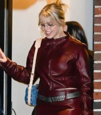Renee Rapp Red Leather Jacket