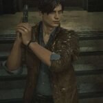 Resident Evil 2 Leon Scott Kennedy Brown Leather Jacket