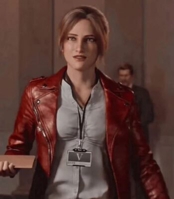 Resident Evil Infinite Darkness Claire Redfield Red Leather Jacket