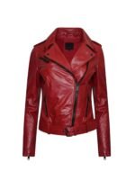 Resident Evil Infinite Darkness Claire Redfield Red Leather Jacket