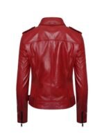 Resident Evil Infinite Darkness Claire Redfield Red Leather Jacket
