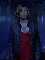 Resident Evil Movie Alice Black Leather Jacket