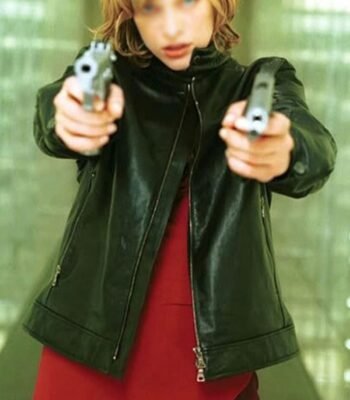 Resident Evil Movie Alice Black Leather Jacket