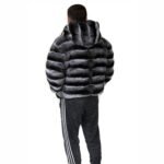 Reversible Hooded Chinchilla Leather Bomber Jacket