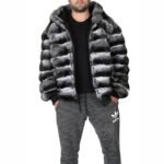 Reversible Hooded Chinchilla Leather Bomber Jacket