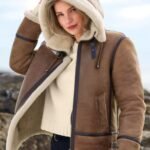 Richard Coffee Brown Shearling Parka Hooded Coat