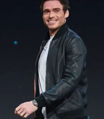 Richard Madden Eternals Premier Bomber Leather Jacket
