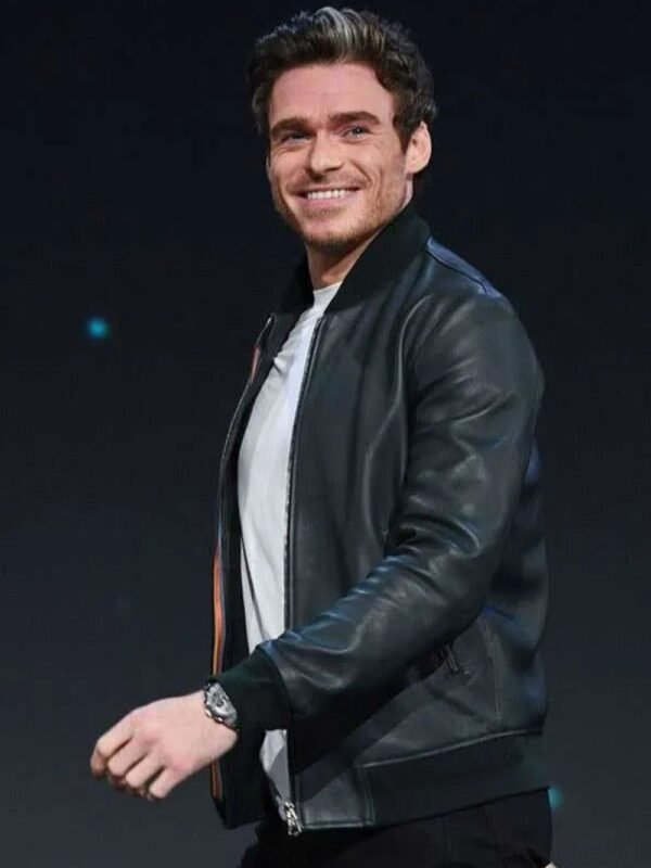 Richard Madden Eternals Premier Bomber Leather Jacket
