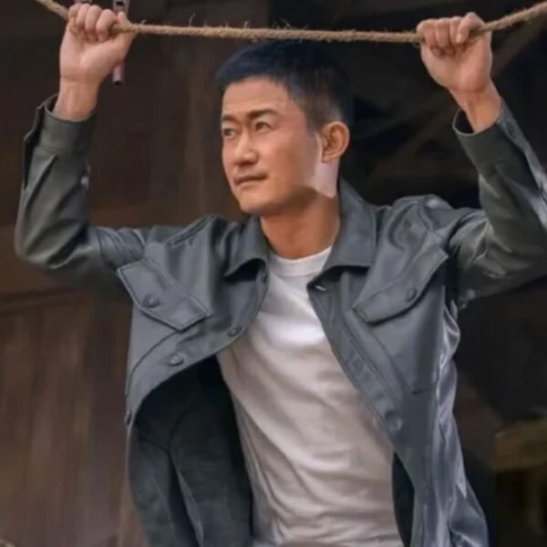 Ride On Jing 2023 Wu Black Leather Jacket