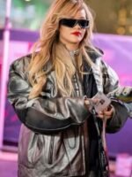 Rihanna F1 Las Vegas Grand Prix Racing Leather Jacket