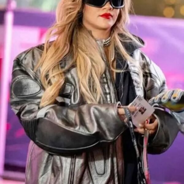 Rihanna F1 Las Vegas Grand Prix Racing Leather Jacket