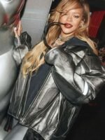 Rihanna F1 Las Vegas Grand Prix Racing Leather Jacket