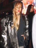 Rihanna F1 Las Vegas Grand Prix Racing Leather Jacket