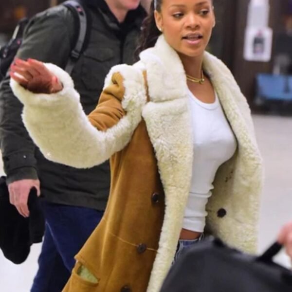 Rihanna Shearling Coat