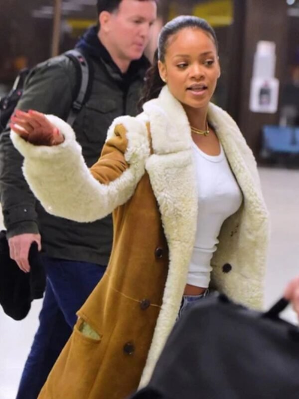 Rihanna Shearling Coat