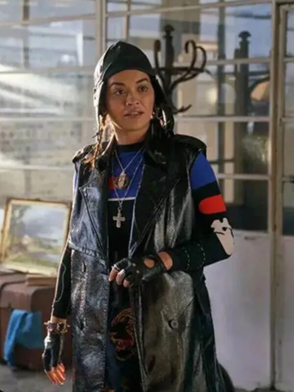 Rita Ora Twist 2021 Dodge Black Trench Coat