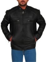 Riverdale Chuck Clayton Cafe Racer Biker Leather Jacket