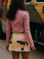 Riverdale S05 Ashleigh Murray Pink Biker Leather Jacket