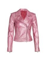 Riverdale S05 Ashleigh Murray Pink Biker Leather Jacket