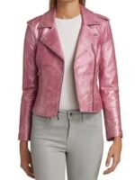 Riverdale S05 Ashleigh Murray Pink Biker Leather Jacket