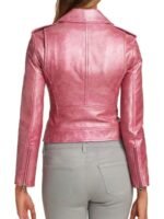 Riverdale S05 Ashleigh Murray Pink Biker Leather Jacket