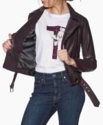 Riverdale S05 Betty Cooper Coffee Brown Biker Leather Jacket