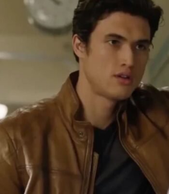 Riverdale S3 Charles Melton Brown Cafe Racer Leather Jacket
