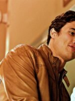 Riverdale S3 Charles Melton Brown Cafe Racer Leather Jacket