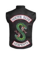 Riverdale Southside Serpents Black Leather Vest