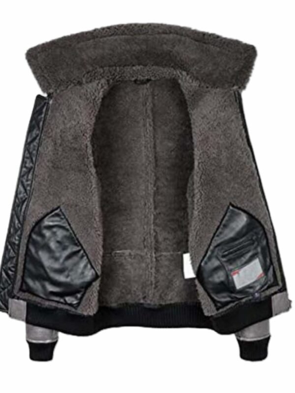 Robinson Shearling Grey B2 Leather Jacket