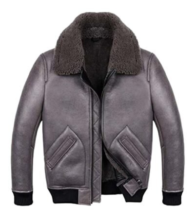 Robinson Shearling Grey B2 Leather Jacket