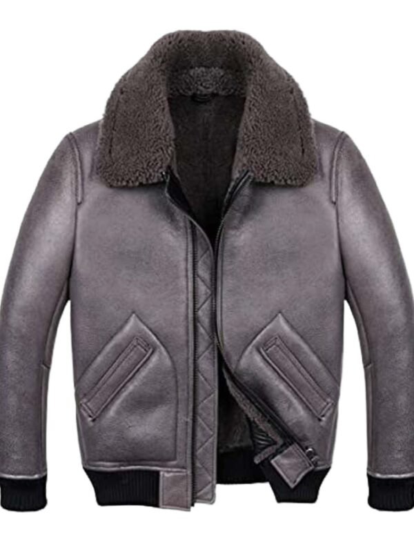 Robinson Shearling Grey B2 Leather Jacket
