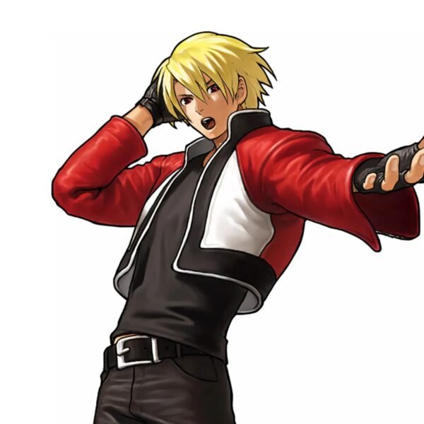Rock Howard King of Fighters XIV White and Red Leather Jacket